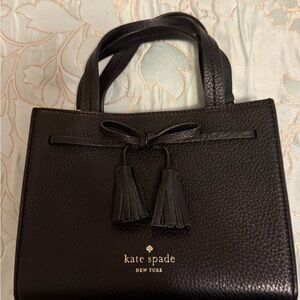 Kate Spade Black Leather Tote Bag